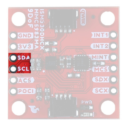 Primary I2C Pins are underneath the Ground and 3V3 pins
